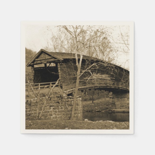 Serviette Jetable Pont couvert vintage (Devant)