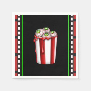 Serviette Jetable Popcorn Eyeball Halloween Fright Night Party Favor