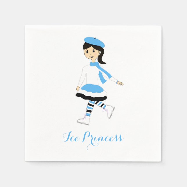 Serviette Jetable Princesse de glace (Devant)