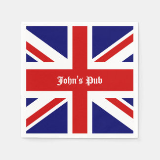 Serviette Jetable Pub britannique personnalisé Union Jack