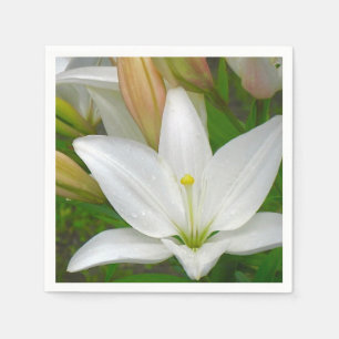 Serviette Jetable Pur blanc Lily Napkin