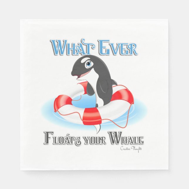 Serviette Jetable Quelle Que Soit La Flotte De Votre Baleine (Devant)