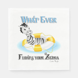 Serviette Jetable Quoi qu'il flotte votre Zebra 4