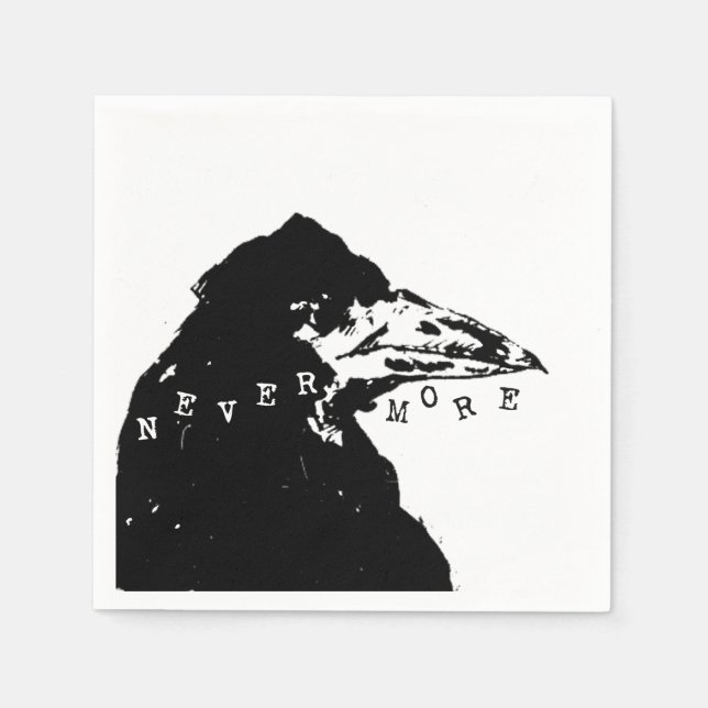 Serviette Jetable Raven d'Edgar Allan Poe (Devant)
