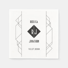 Serviette Jetable Réception Art déco moderne Naples