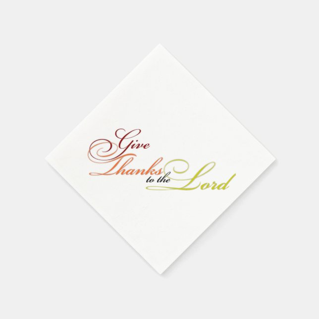 Serviette Jetable Remerciez le Seigneur (Coin)