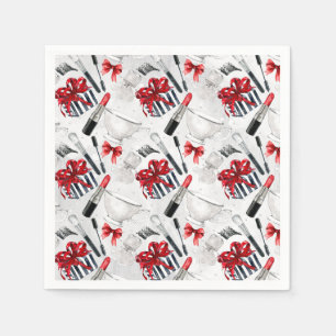 Serviette Jetable Rétro composez coloré à la mode Girly