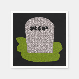 Serviette Jetable RIP Papier Tombstone