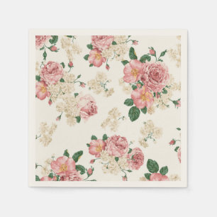 Serviette Jetable Robe élégante adorable, motif floral-personnalisé
