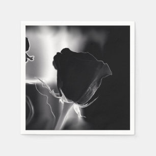 Serviette Jetable Rose Noire
