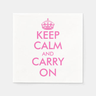 Serviette Jetable Rose Restez calme et portez des serviettes en papi