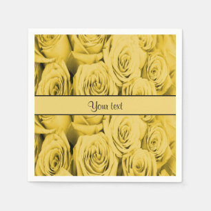 Serviette Jetable Roses jaunes