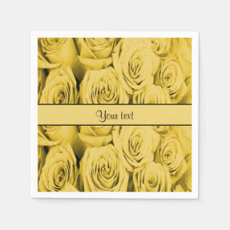 Serviette Jetable Roses jaunes