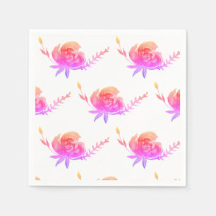Serviette Jetable Roses roses roses élégantes Mariages florales serv