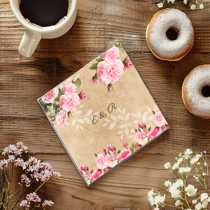 Serviette Jetable Roses Roses Roses vintage, Papier Rustique, Mariag