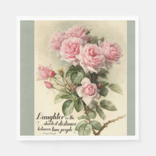 Serviette Jetable Roses victoriens roses chics minables