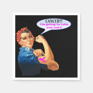 Serviette Jetable Rosie la conception de charité de cancer du sein