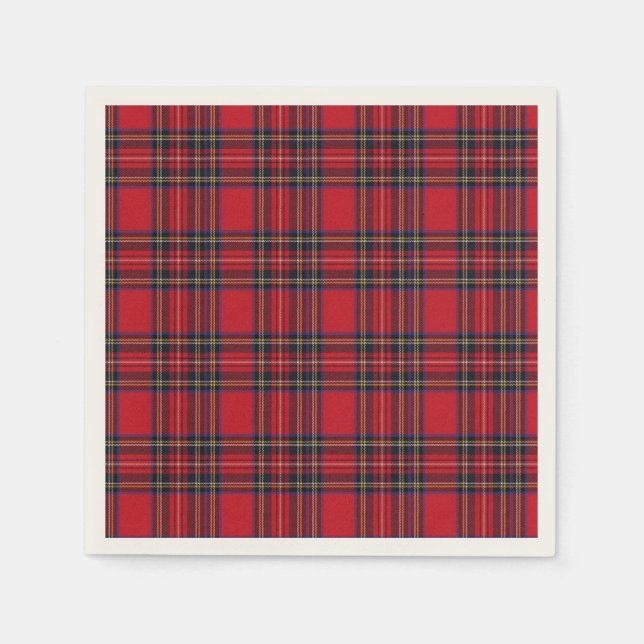 Serviette Jetable Royal Stewart Tartan (Devant)