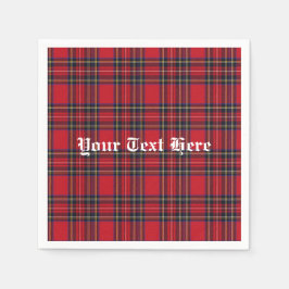 Serviette Jetable Royal Stewart Tartan Monogram