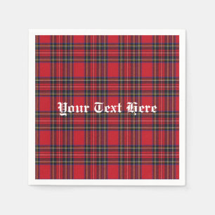 Serviette Jetable Royal Stewart Tartan Monogram