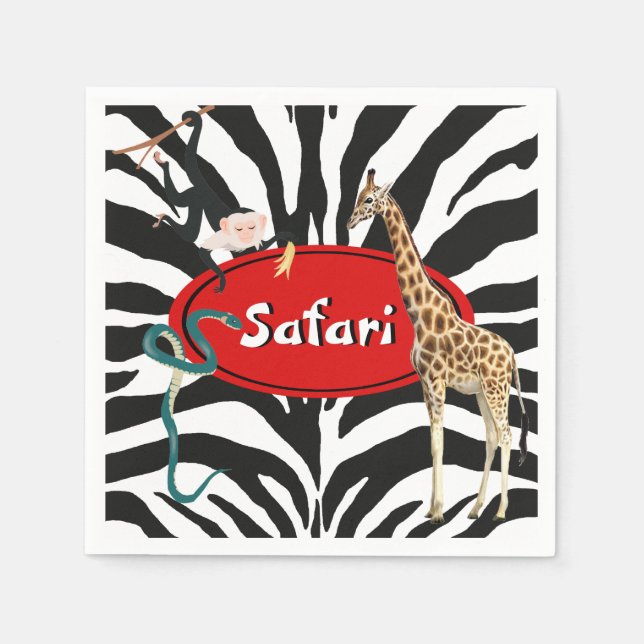 Serviette Jetable Safari (Devant)