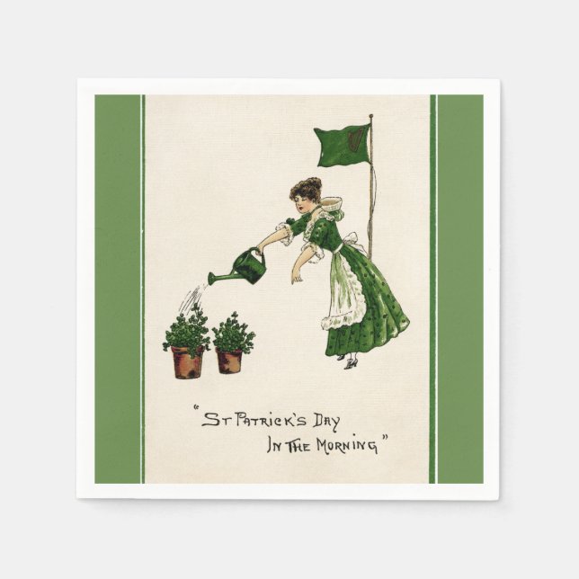 Serviette Jetable Saint Patrick's Day du matin (Devant)