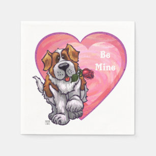 Serviette Jetable Saint-Valentin de St Bernard