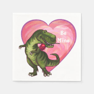 Serviette Jetable Saint-Valentin de Tyrannosaurus