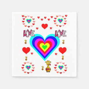 Serviette Jetable Saint Valentin Napkin