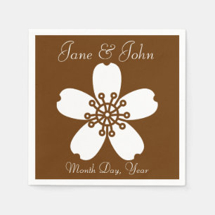 Serviette Jetable Sakura de charme dans les serviettes au chocolat