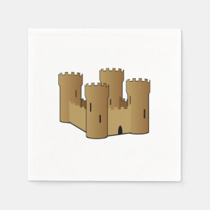 Serviette Jetable Sandcastle Beach Thème Papier Napkins