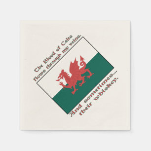Serviette Jetable Sang gallois des Celtes coule dans les veines parf