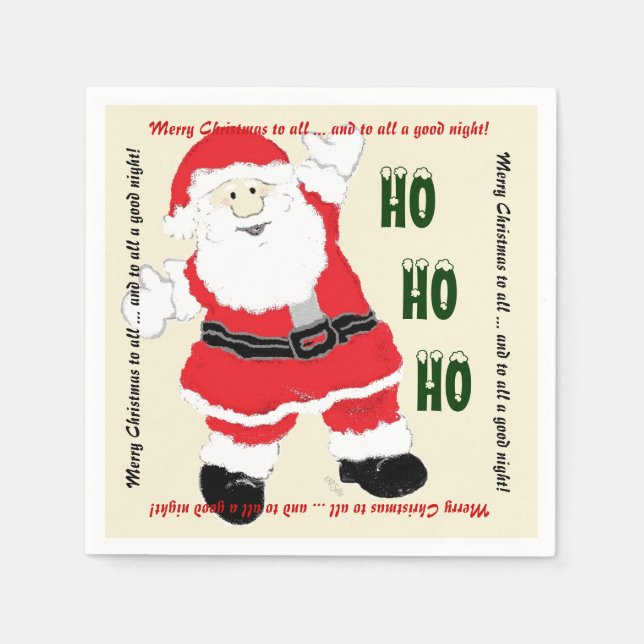 Serviette Jetable Santa Claus (Devant)