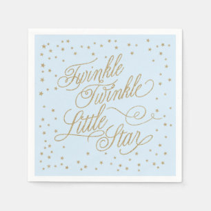 Serviette Jetable Scintillement peu d'or d'étoile et baby shower
