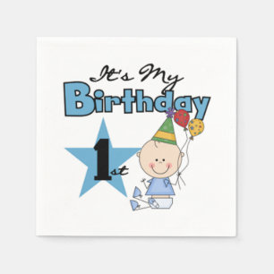 Serviette Jetable Serviette/d'abord anniversaire