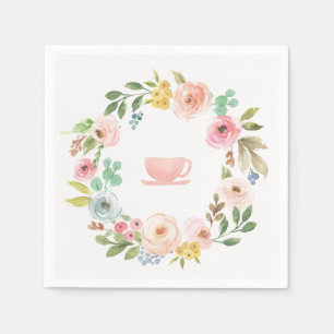 Serviette Jetable Serviettes à thé à Fête des mariées florale