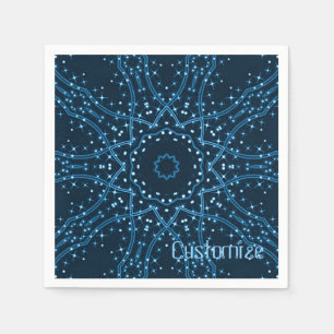 Serviette Jetable Serviettes Bleu Galaxie Étoiles