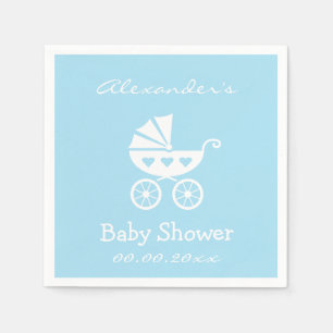 Serviette Jetable Serviettes de baby shower garçon personnalisées 