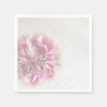 Serviettes de carnation et de dentelle
