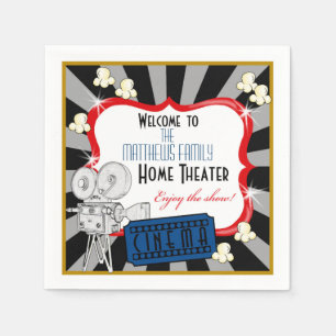 Serviette Jetable Serviettes de cinéma maison personnalisées
