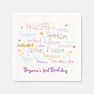 Serviette Jetable Serviettes de fête d'anniversaire mignonnes avec l