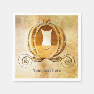 Serviette Jetable Serviettes de fête élégantes Cendrillon Carrosse V