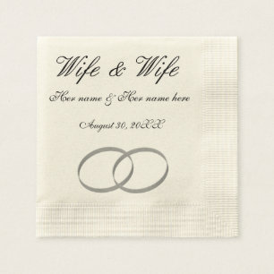 Serviette Jetable Serviettes de mariage lesbienne femme et femme