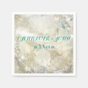 Serviette Jetable Serviettes de Mariage personnalisées rustiques