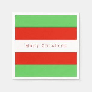 Serviette Jetable Serviettes de Noël Joyeux Noël à rayures grasses r