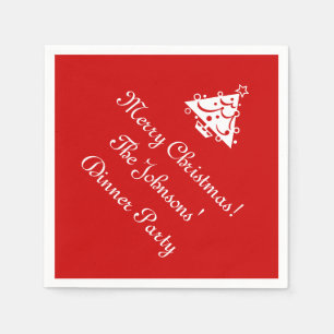 Serviette Jetable Serviettes de Noël personnalisées avec arbre de 