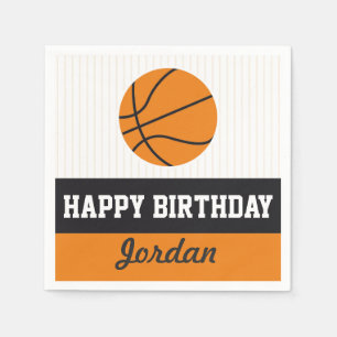 Serviette Jetable Serviettes de papier d'anniversaire de basket-ball