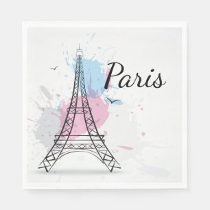 Serviette Jetable Serviettes de papier de déjeuner de Paris