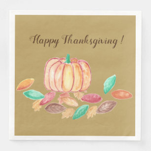 Serviette Jetable Serviettes de papier de thanksgiving