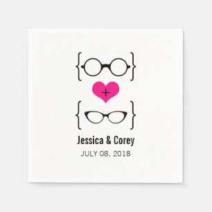 Serviette Jetable Serviettes de papier Geeky roses en verre